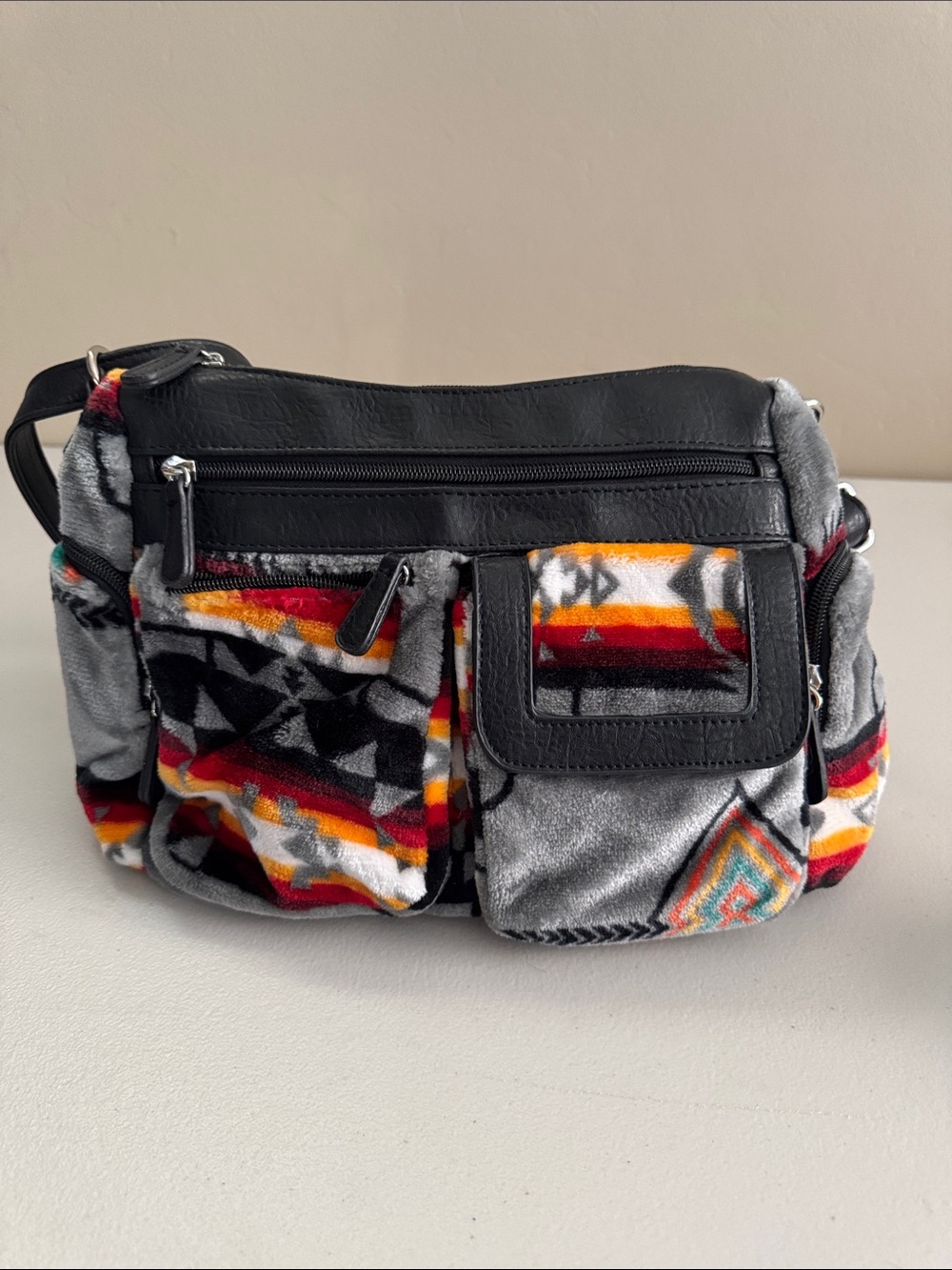 Native American pattern shoulder bag